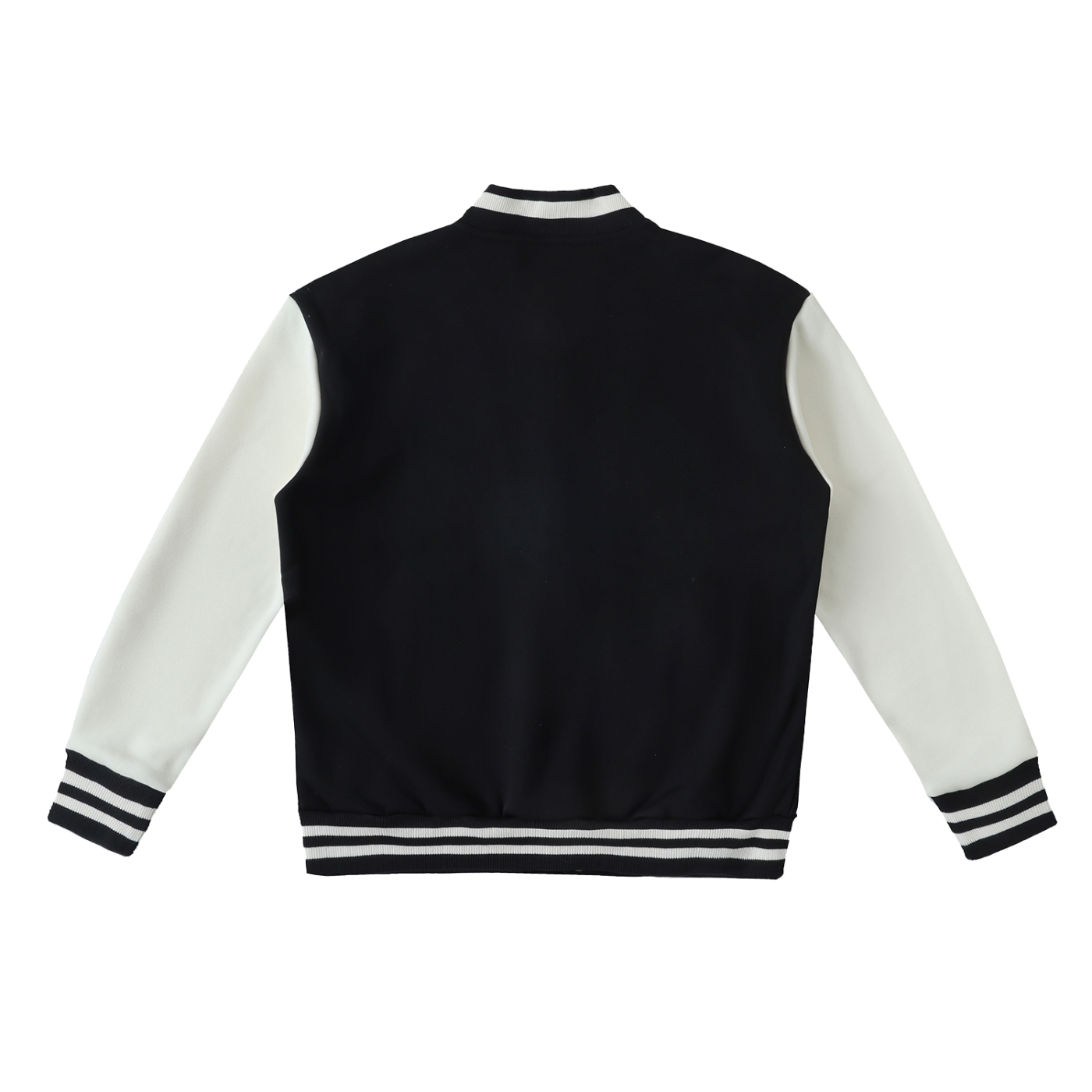 Two-Tone Fleeced Varsity Jacket