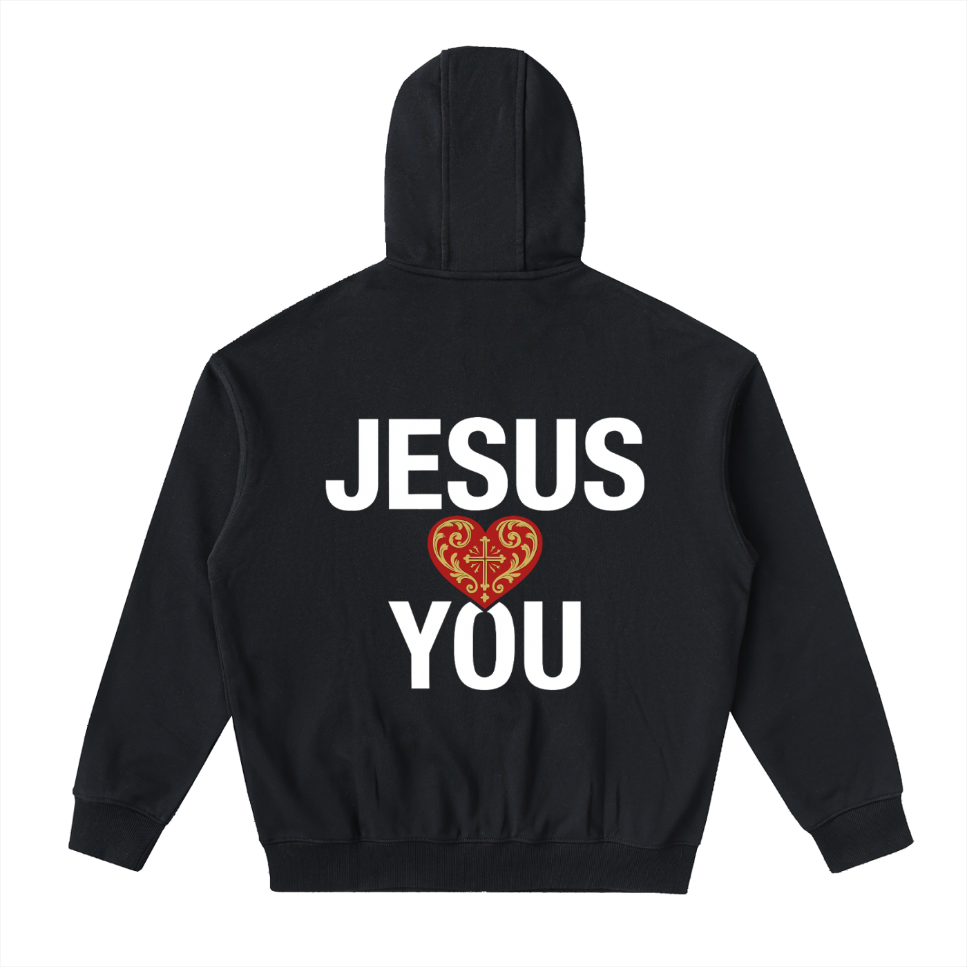 Drop-Shoulder Zip Up Hoodie