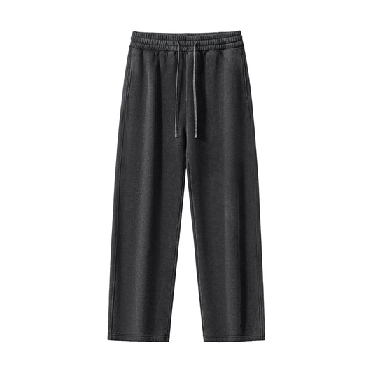 Frayed Enzyme Washed Fleece Sweatpants