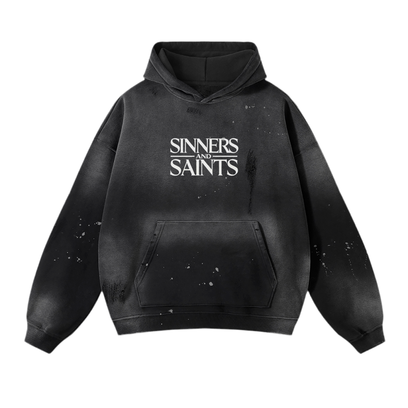 Vintage Wash Faith Frayed Fleece Hoodie