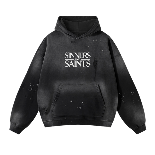 Vintage Wash Faith Frayed Fleece Hoodie