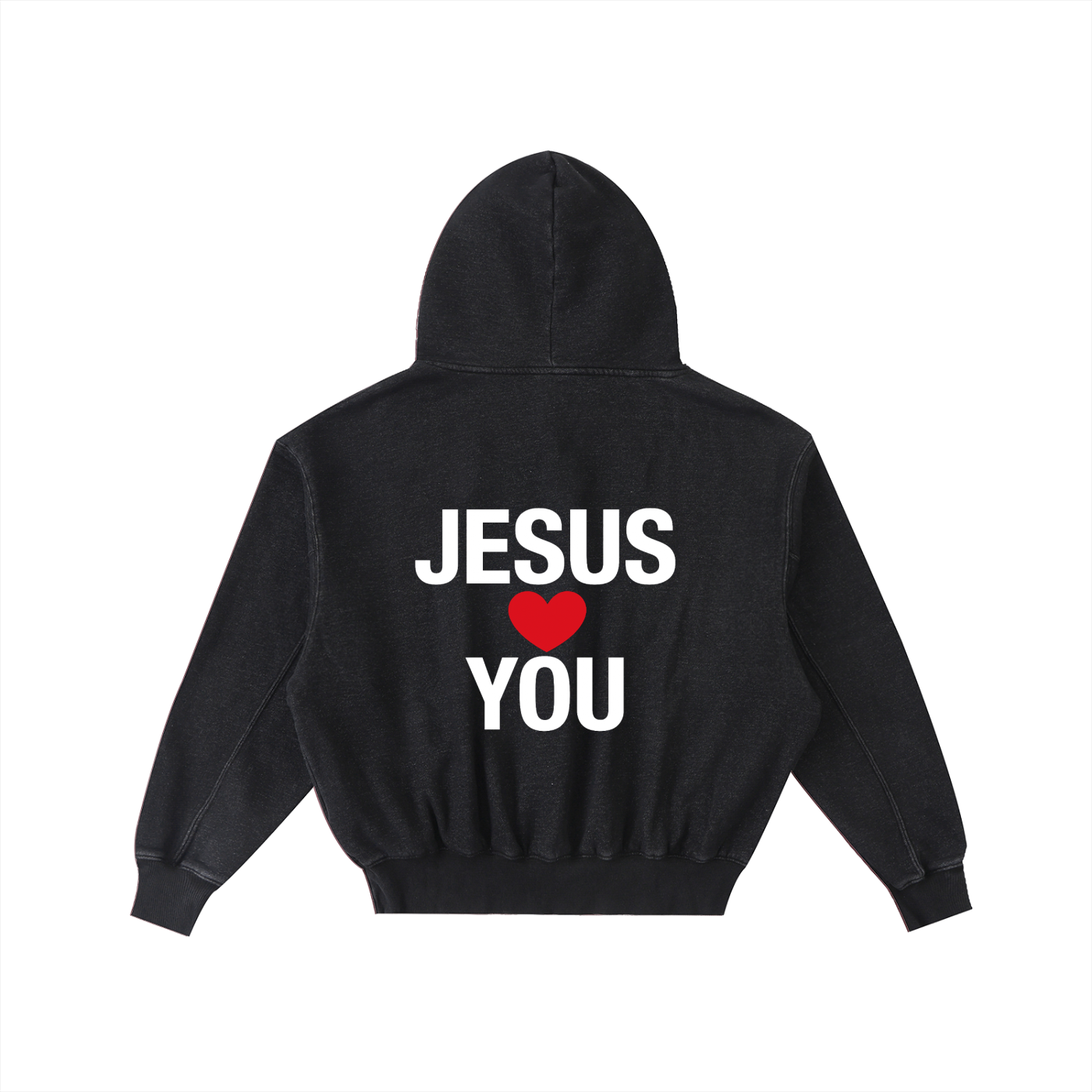 Frayed Enzyme Washed Fleece Hoodie
